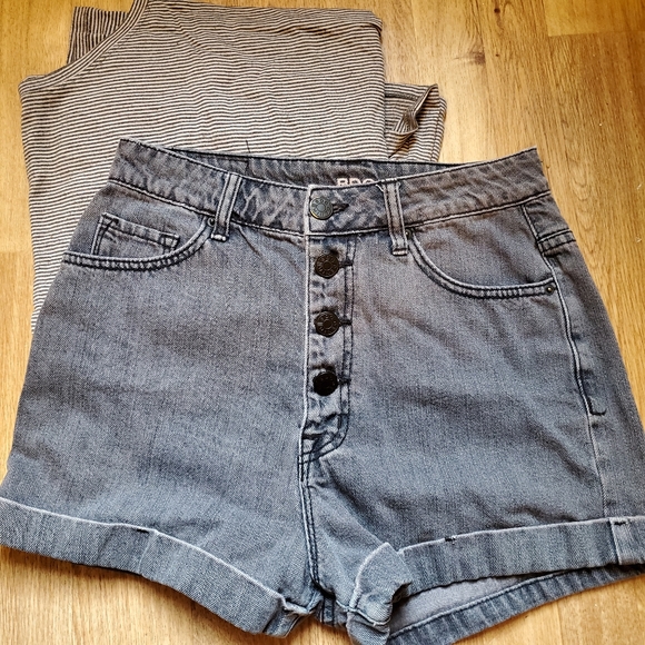 BDG Pants - BDG • Black Denim Hi-Rise Shorts